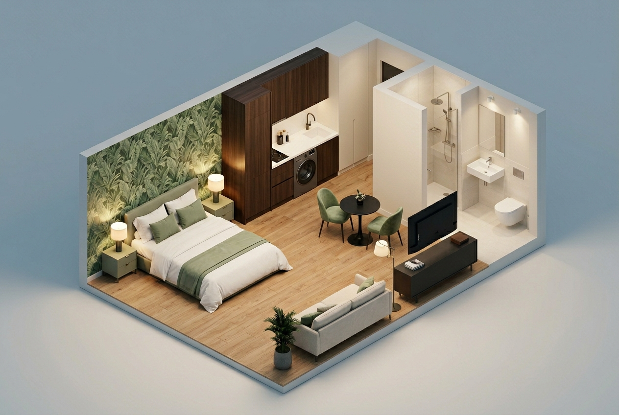 Plan 3D — Appartement Familial Spacieux